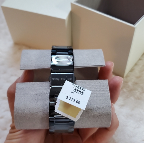 NWT Michael Kors Men's Watch Quartz Chronograph Black Dial Stainless Steel - Picture 6 of 7